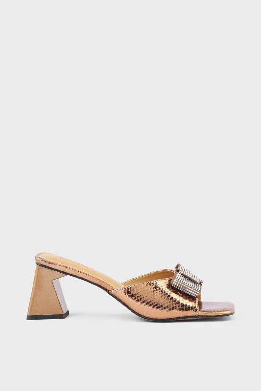 Chic and stylish women's shoes for garden partiesParty Wear Slip On IP0007-Copper