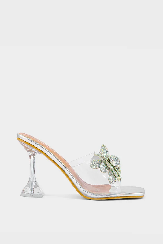 Bold and statement-making women's shoes for the bold and beautifulParty Wear Slip On IP0036-Silver