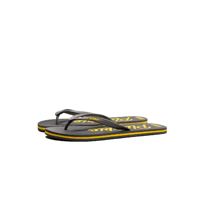 Elegantly crafted women's shoesPlakkie Ushaka (Charcoal and Yellow)