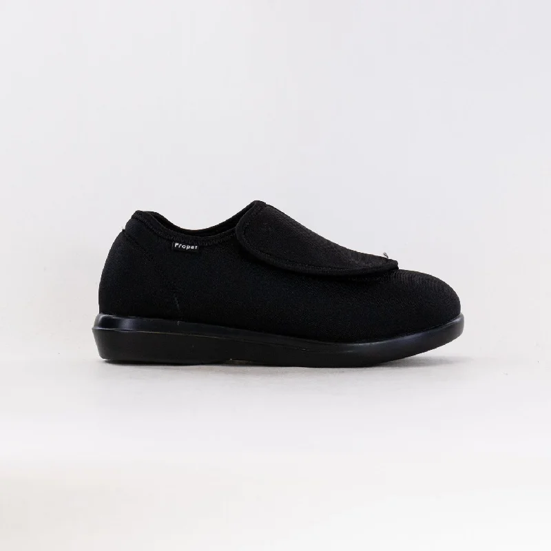 Chic and trendy women's shoe fashionsPropet Cush N Foot Recovery Slipper (Women's) - Black Stretch