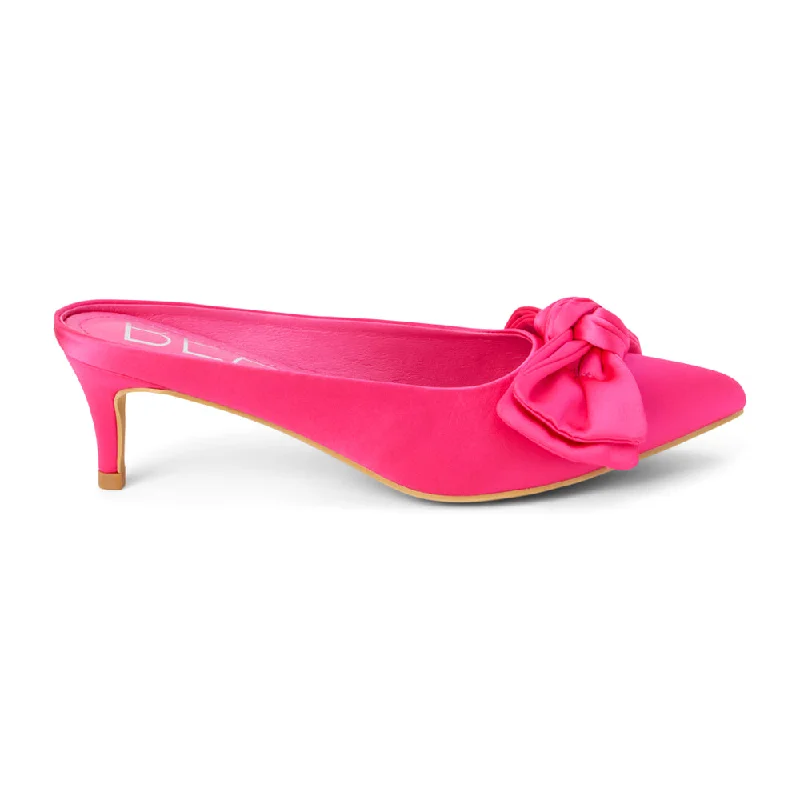 Elegantly crafted women's shoesBow Pointed Toe Kitten Heel Mules