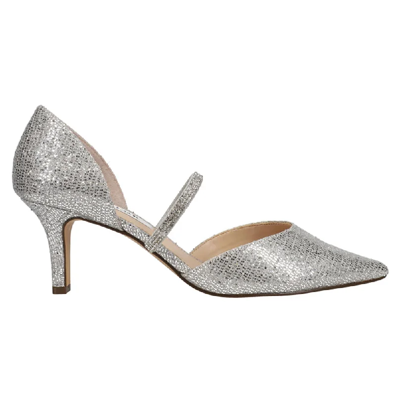 Practical and functional women's footwear solutionsBrystol Metallic Glitter Pointed Toe Evening Pumps