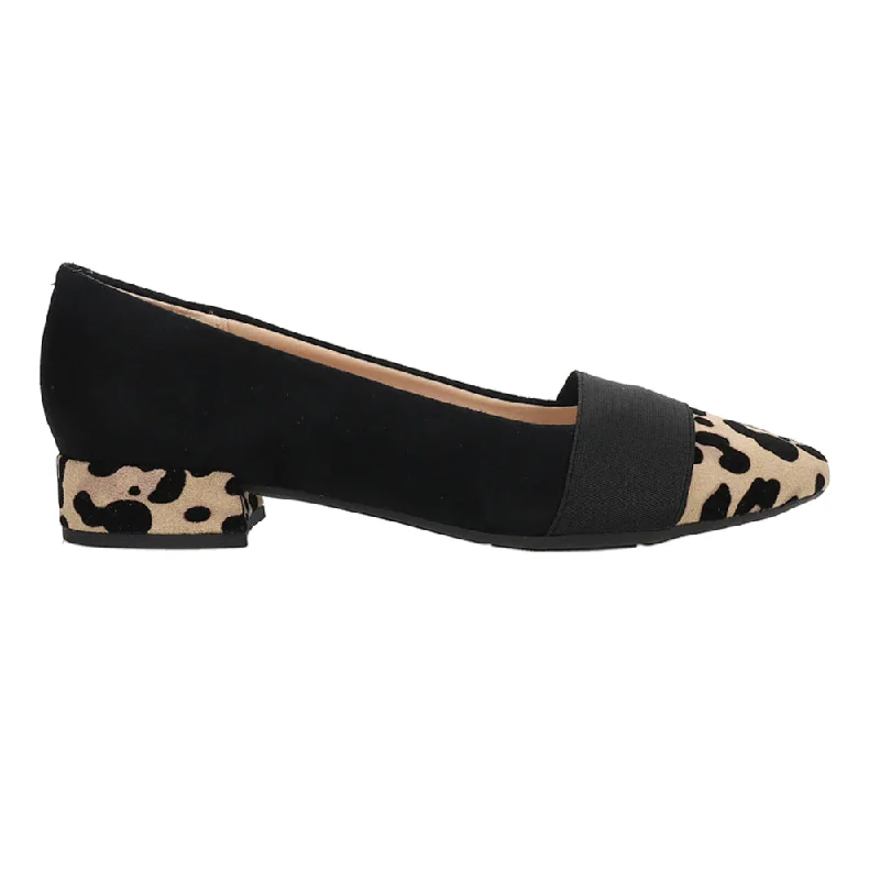 Chic and versatile women's footwearCasta Leopard Pointed Toe Block Heel Pumps