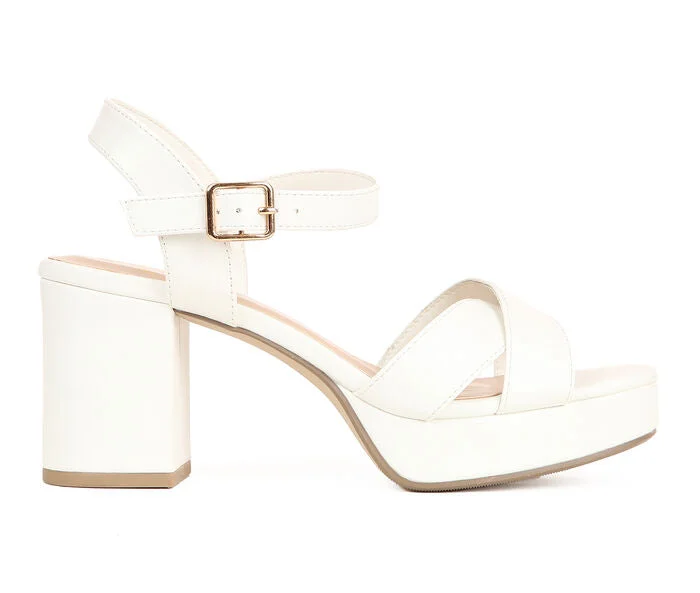Versatile and stylish women's shoes for everyday chicChunky Heel Platform Sandal (WHITE)