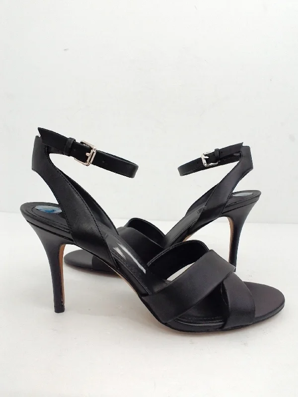 Elegant and classic women's shoes for prom nightDKNY Women's Dress Heeled Leather Black Sandal Size 9 M