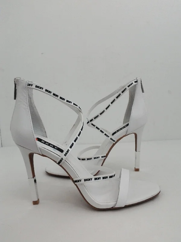 Chic and stylish women's shoes for garden partiesDKNY Women's High Heel White Sandals Size 8 M