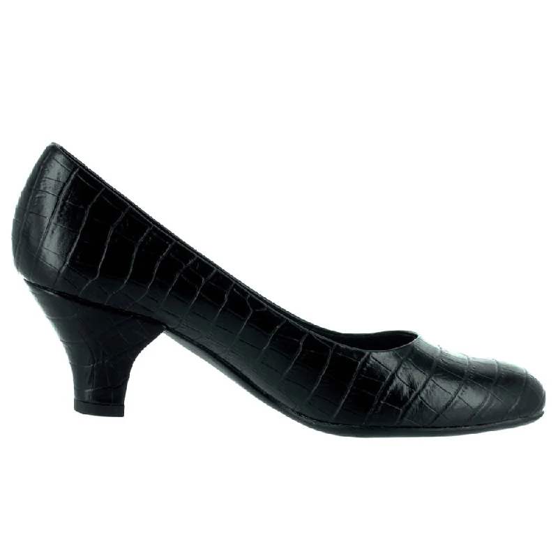 Flattering and stylish women's shoes for wide feetFabulous Croc Round Toe Pumps