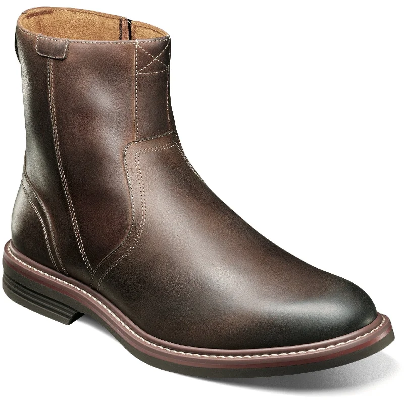Stylish and supportive women's shoes for plantar fasciitisFLORSHEIM NORWALK PLAIN TOE SIDE ZIP BOOT MEDIUM AND WIDE