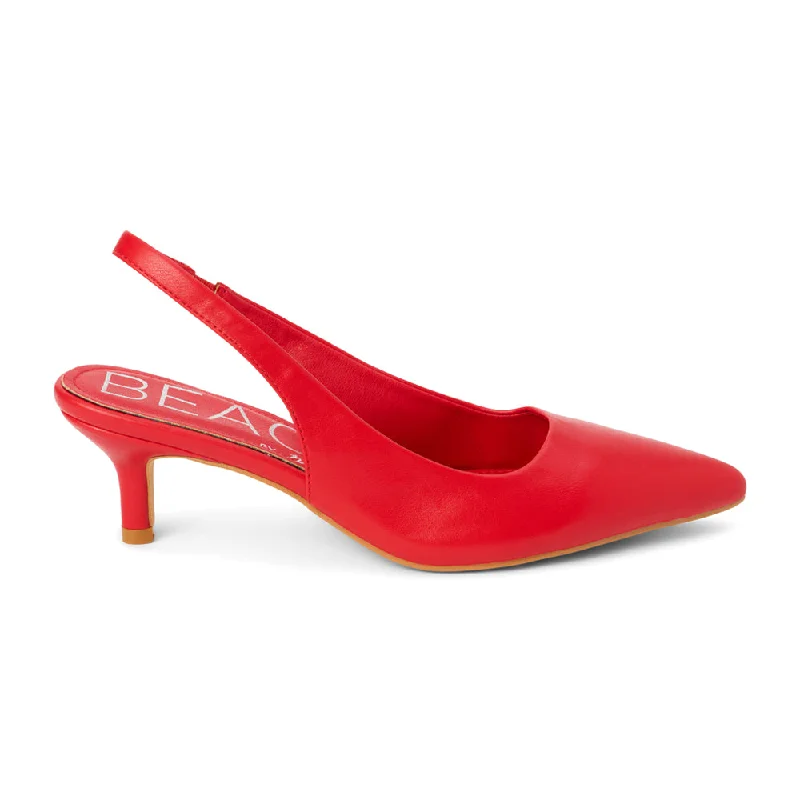 Elegant and sophisticated women's shoes for dinner datesGrazia Pointed Toe Kitten Heel Sling Back Pumps
