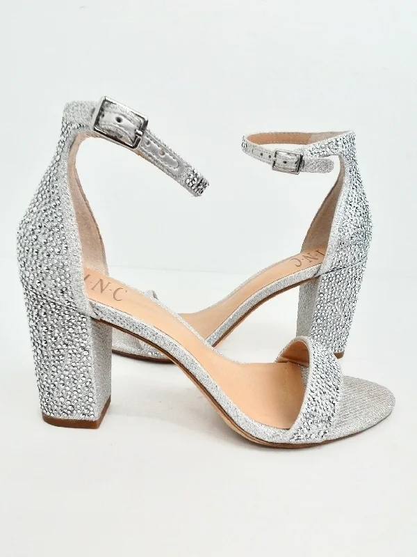 Versatile and stylish women's shoes for everyday chicINC International Concepts Women's Kivah Silver Heeled Sandal Size 7 M