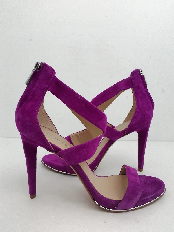 Chic and versatile women's footwearKenneth Cole New York Women's Brooke Cross Sandal Purple Suede Leather Size 9 M