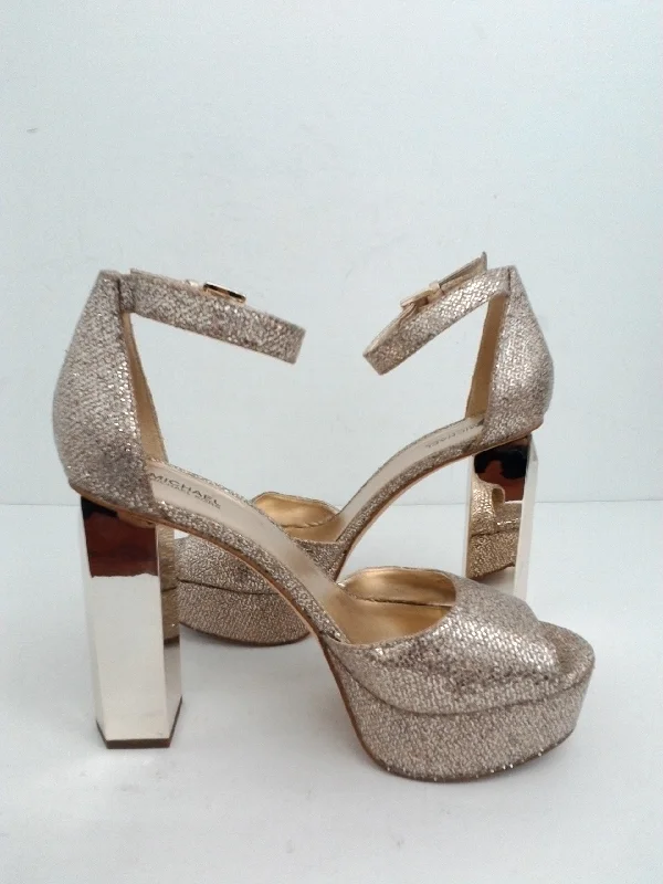 Versatile and chic women's shoes for everyday eleganceMICHAEL Michel Kors Women's Petra Glitter Block-Heel Platform Sandal Size 8.5 M