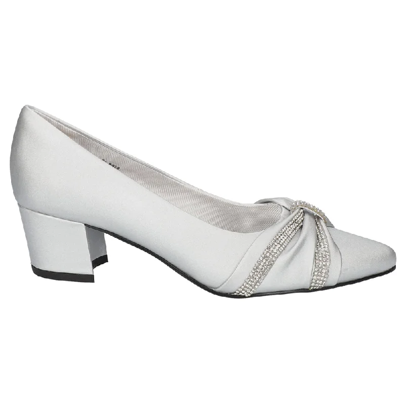 Chic and stylish women's shoes for cocktail partiesMillie Rhinestone Wedding Block Heel Pumps