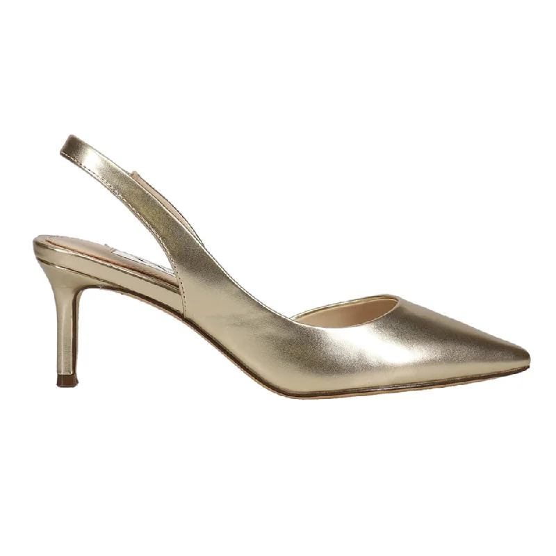 Durable and stylish women's shoes for active lifestylesNina60 Metallic Pointed Toe Slingback Wedding Pumps