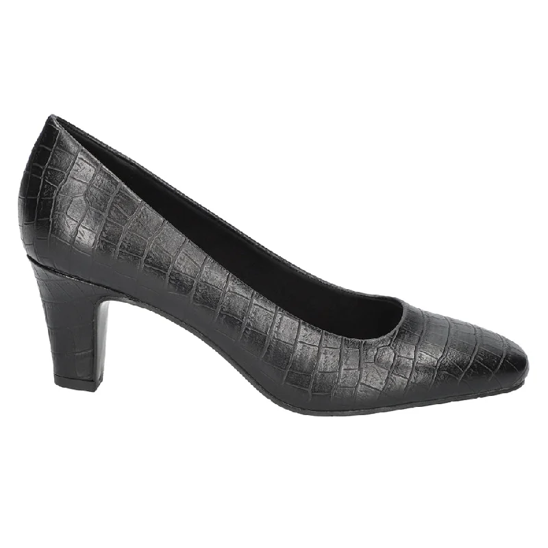 Elegant and sophisticated women's shoes for any formal eventPoet Croc Embossed Square Toe Pumps