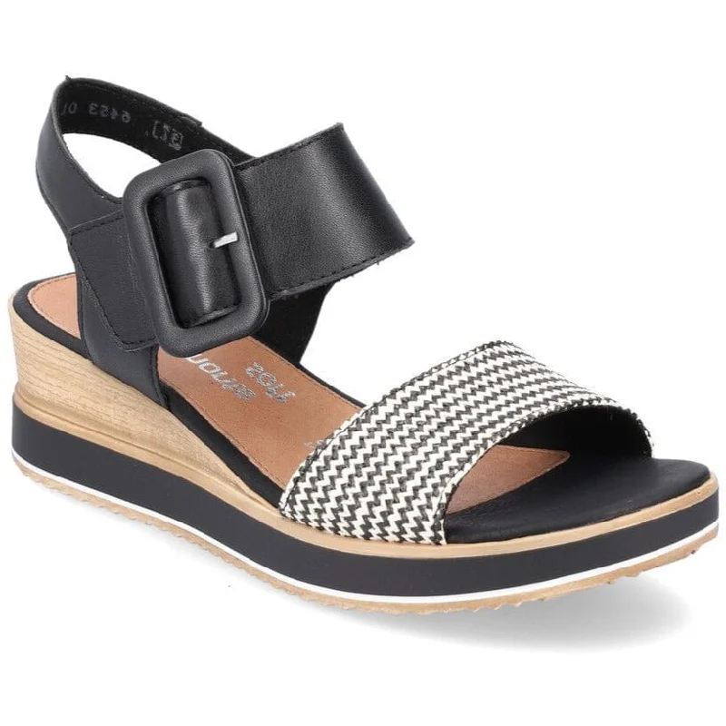 Chic and sophisticated women's footwear for workREMONTE D6453 02 WEDGE SANDAL