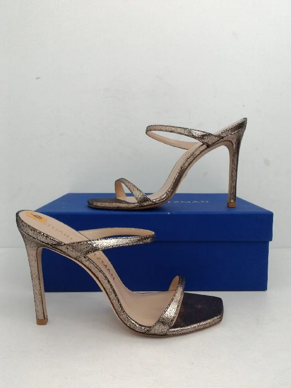 Versatile and stylish women's shoes for city walksStuart Weitzman Women's Aleena Platino Mule Sandal Size 9