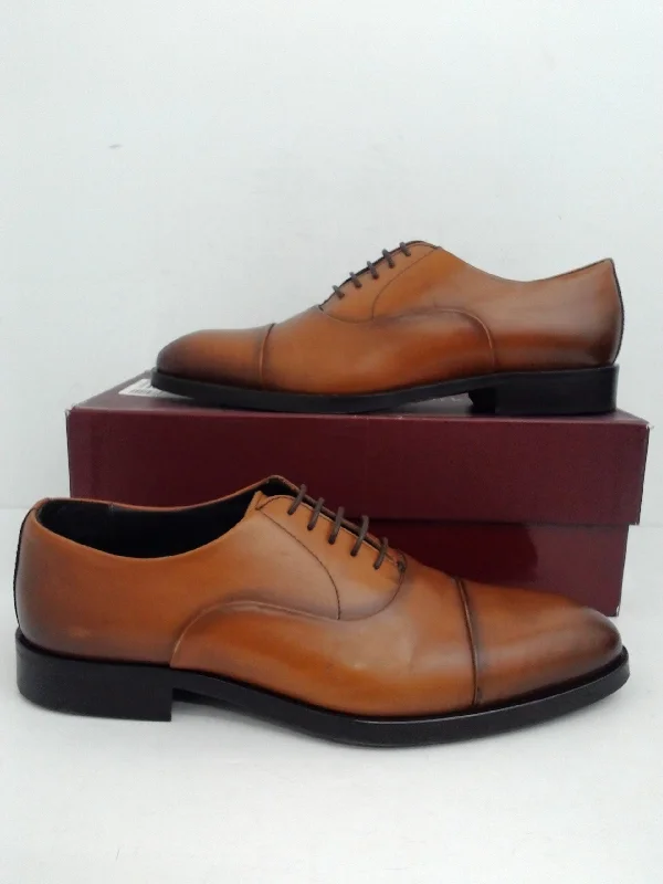 Durable and stylish women's shoes for outdoor activitiesTo Boot New York Adam Derrick Men's Hudson Vitello Cuoio Leather Oxfords Size 10 M