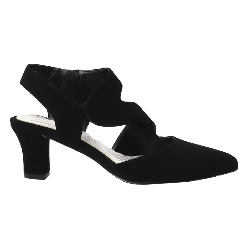 Elegantly crafted women's shoesVenue Zippered Block Heel Asymmetrical Pumps