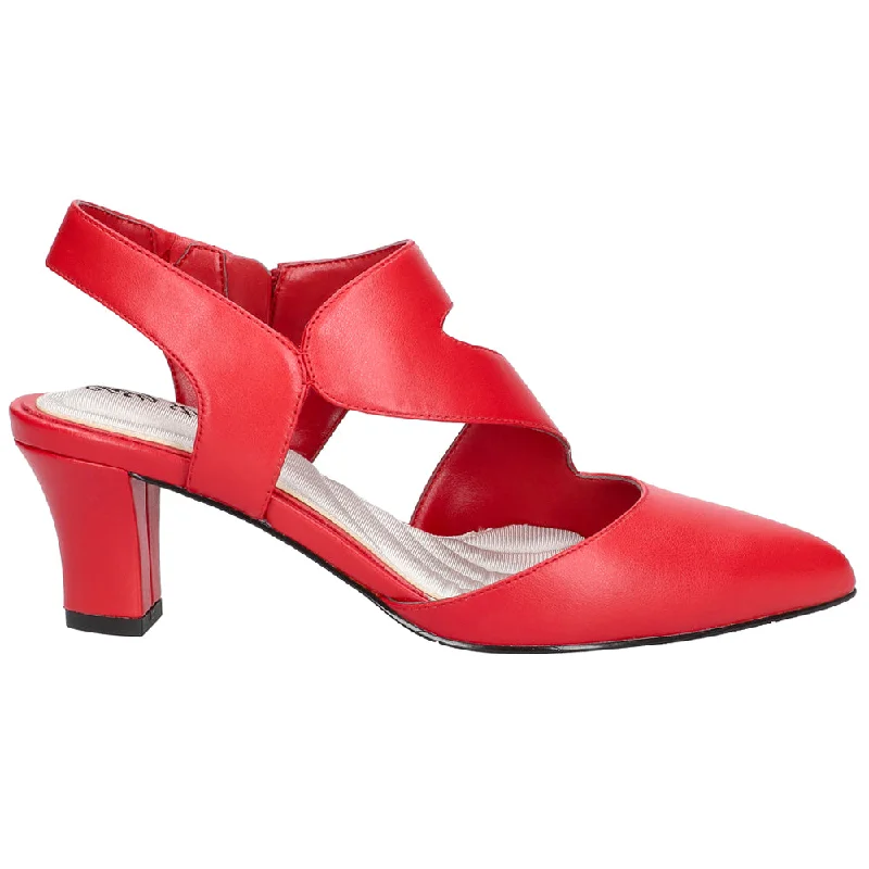 Bold and unique women's shoes for fashion-forward individualsVenue Zippered Block Heel Asymmetrical Pumps