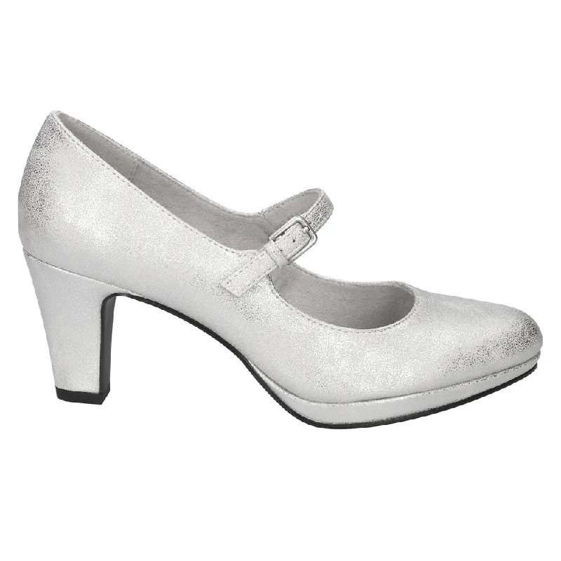 Chic and minimalist women's footwear trendsZest Metallic Platform Mary Jane Round Toe Pumps