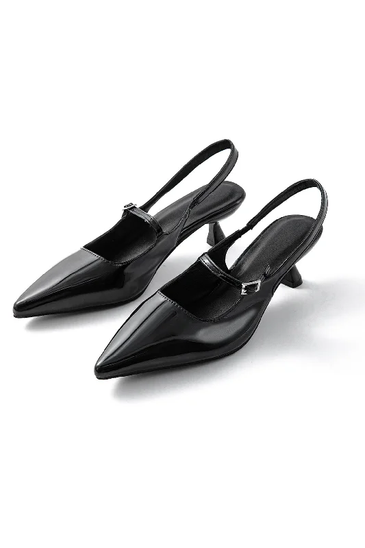 Elegant and sophisticated women's shoes for elegant eveningsSlingback Mid-Heel Sandals